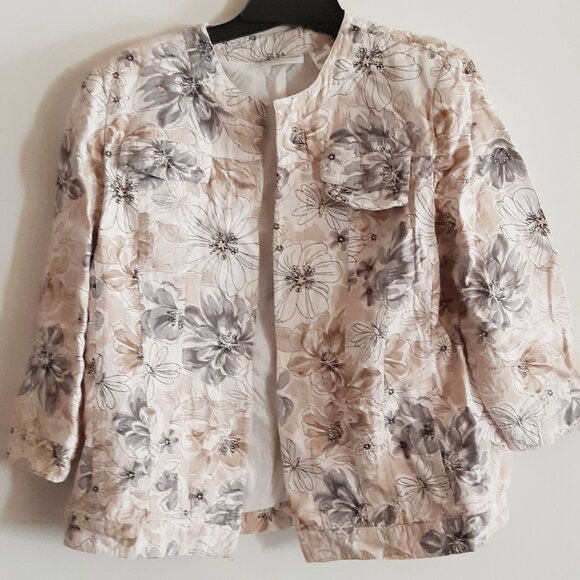 Alfred Dunner Floral Print Blazer Size 14 - Picture 1 of 9
